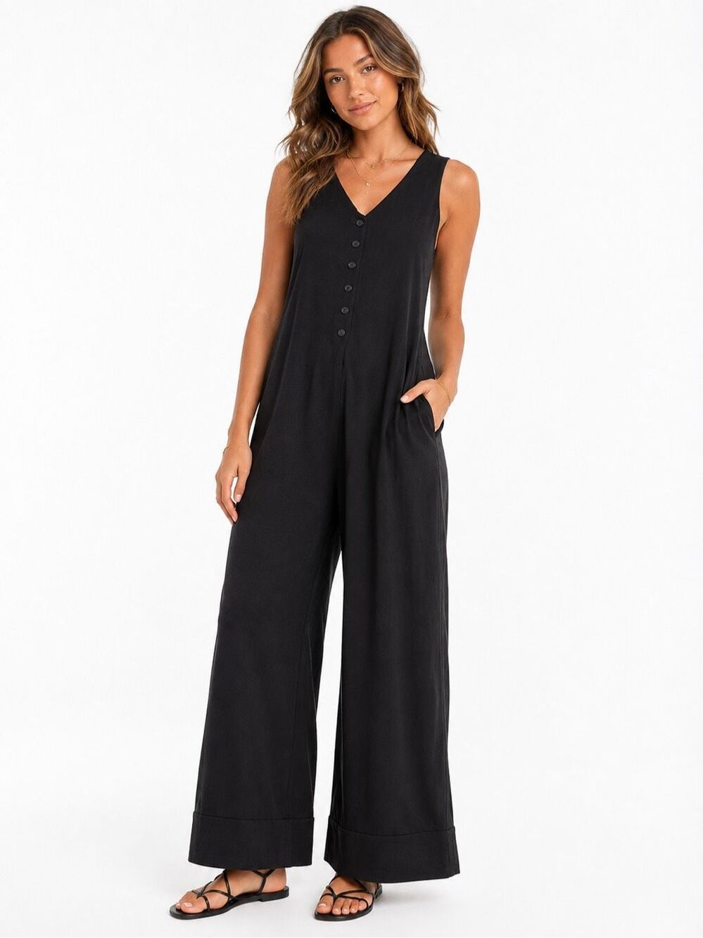 NWT Club Monaco Black A-Line Wide Leg Knit Jumpsuit Women’s Size XS New